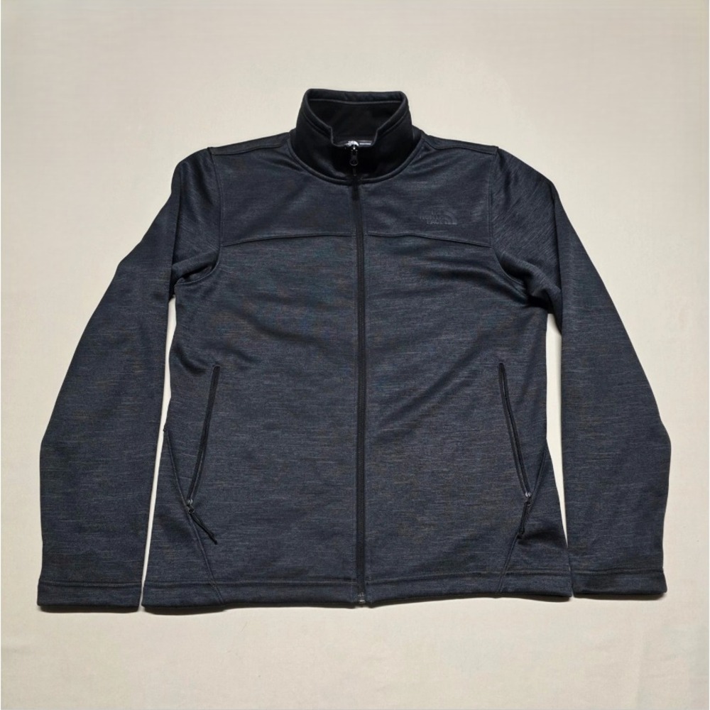The North Face Men Full Zip Sports Fleece Jacket Charcoal Size Medium Pockets